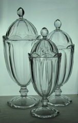 #341 Puritan Covered Candy Jars, Crystal, 1903-1938